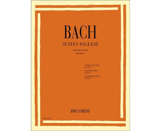 Bach Suites Engleză pentru pian - Mugellini - Ricordi [CLONE]