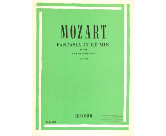 FANTASIE IN RE MINORE K. 397 PER PIANOFORTE - MOZART