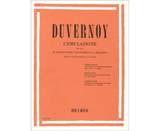 L'EMULAZIONE OP.314 20 PICCOLI PEZZI - DUVERNOY