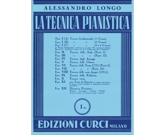 LA TECNICA PIANISTICA FASCICOLO I(B) - ALESSANDRO LONGO