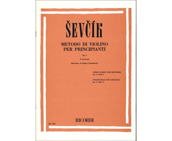 METODO DI VIOLINO PER PRINCIPIANTI OPUS 6 FASCICOLO II - SEVCIK