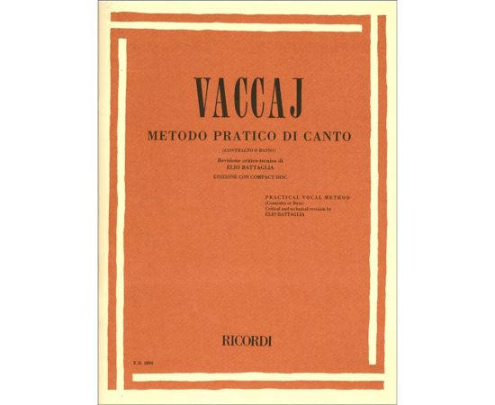 METODO PRATICO DI CANTO +CD CONTRALTO O BASSO - VACCAJ