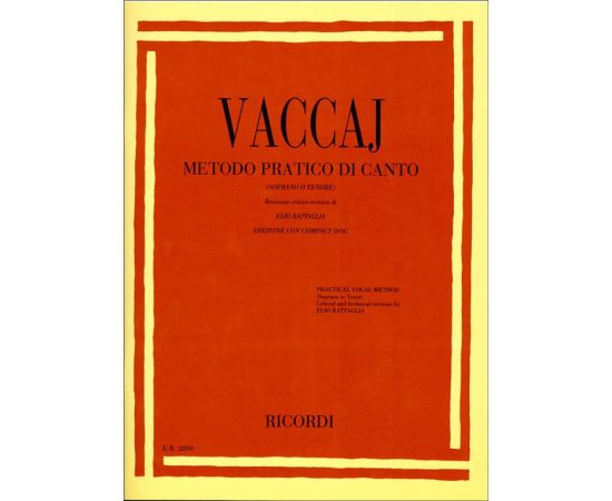 METODO PRATICO DI CANTO +CD SOPRANO O TENORE - VACCAJ