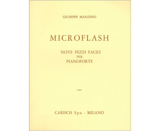 MICROFLASH PER PIANOFORTE - MANZINO