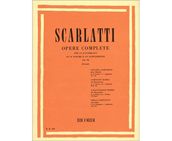 OPERE COMPLETE PER CLAVICEMBALO VOLUME 7 - SCARLATTI