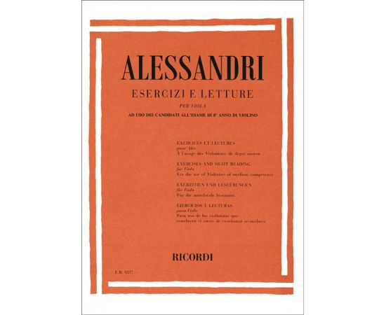 ESERCIZI E LETTURE - ALESSANDRI