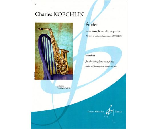 ETUDES POUR SAXOPHONES ALTO ET PIANO - KOECHLIN