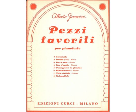 PEZZI FAVORITI PER PIANOFORTE - GIANNINI