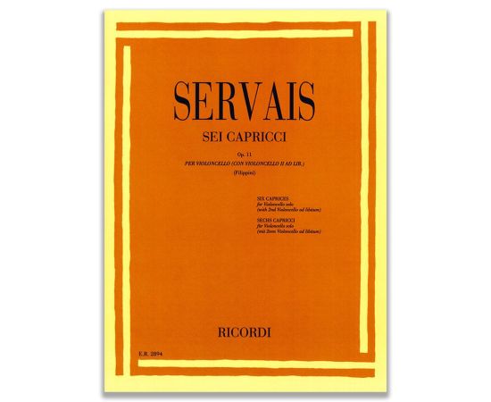 SEI CAPRICCI PER VIOLONCELLO OPUS 11 - SERVAIS