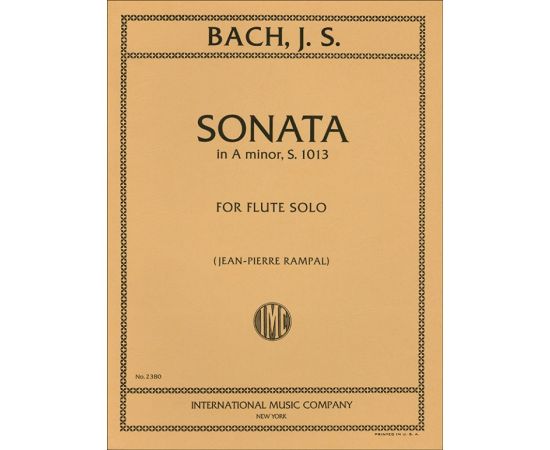 SONATA IN A MINOR FOR FLUTE SOLO - BACH