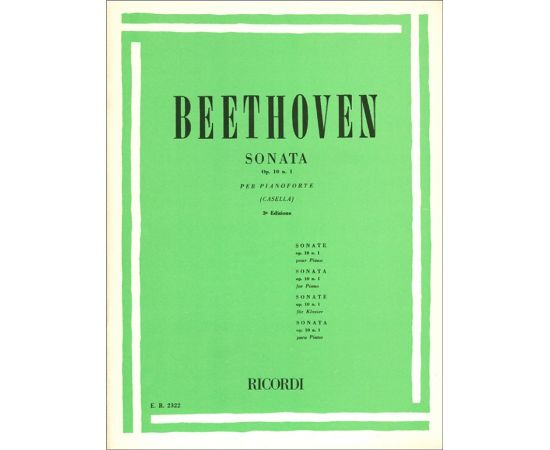 SONATA OPUS 10 NUMERO 1 PER PIANOFORTE - BEETHOVEN