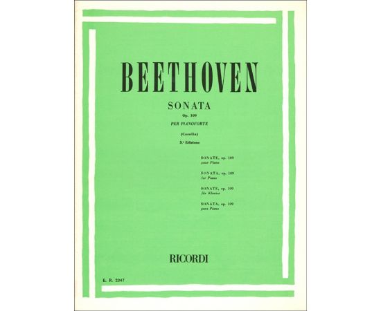 SONATA OPUS 109 PER PIANOFORTE - BEETHOVEN