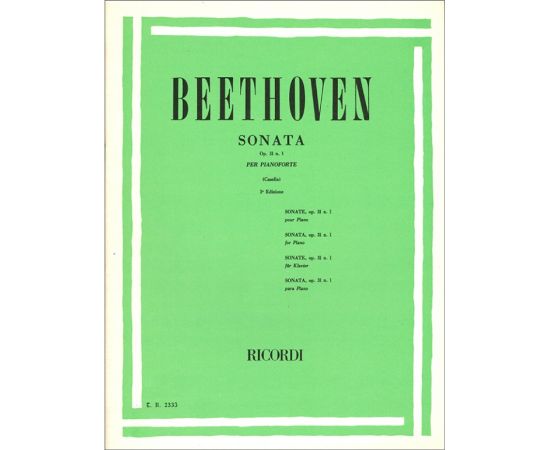 SONATA OPUS 31 NUMERO 1 PER PIANOFORTE - BEETHOVEN