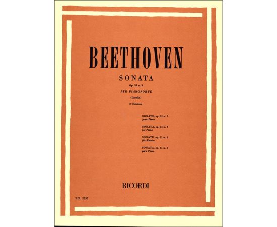 SONATA OPUS 31 NUMERO 3 PER PIANOFORTE - BEETHOVEN