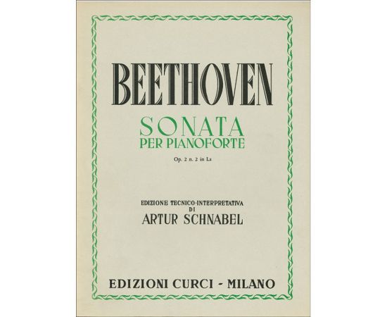 SONATA PER PIANOFORTE OPUS 2 NUMERO 2 IN La - BEETHOVEN