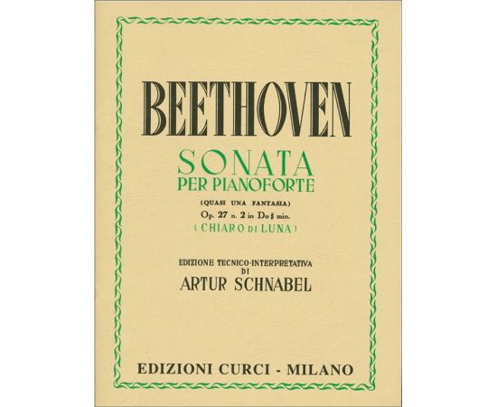 SONATA PER PIANOFORTE OPUS 27 NUMERO 2 IN Do MINORE - BEETHOVEN