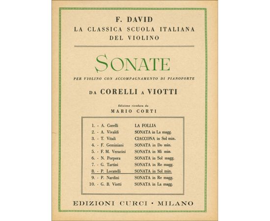 SONATE NUMERO 8 SONATA IN SOL MIN - DAVID