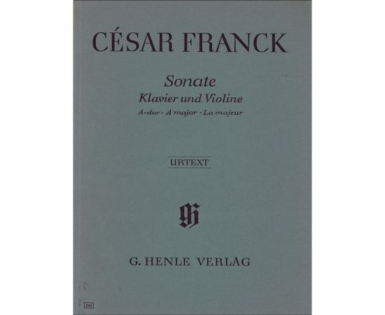 SONATE PER VIOLINO E PIANOFORTE IN LA MAGGIORE - CESAR FRANCK