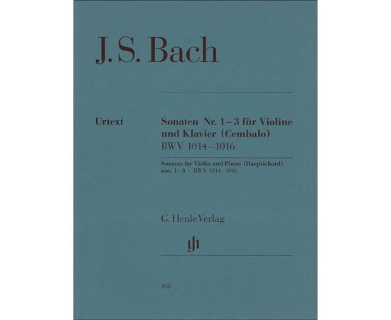 SONATEN NUMERO 1_3 FUR VIOLINE UND KLAVIER BWV 1014_1016 - BACH