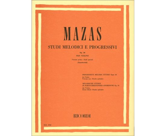 STUDI MELODICI E PROGRESSIVI OPUS 36 VOLUME I - MAZAS