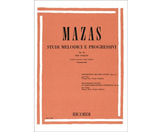 STUDI MELODICI E PROGRESSIVI OPUS 36 VOLUME II - MAZAS