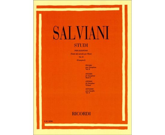 STUDI PER SAXOFONO VOLUME II - SALVIANI