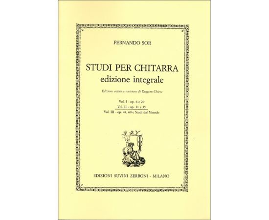 STUDI X CHITARRA VOL.II OP.31 E 35  - FERNANDO SOR