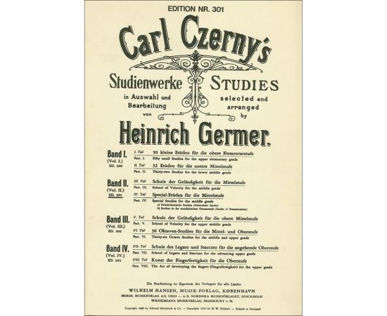 STUDIES SELECTED AND ARRANGED VOLUME II PARTE 3 E 4 - CZERNY