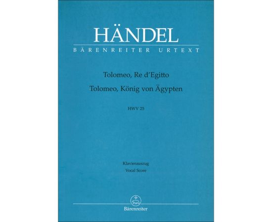 TOLOMEO RE D'EGITTO HWV25 - HANDEL