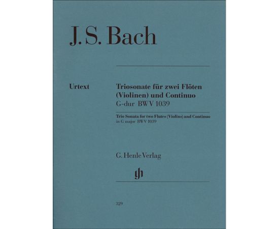 TRIOSONATE FUR ZWEI FLOTEN UND CONTINUO G-DUR BWV 1039 - BACH