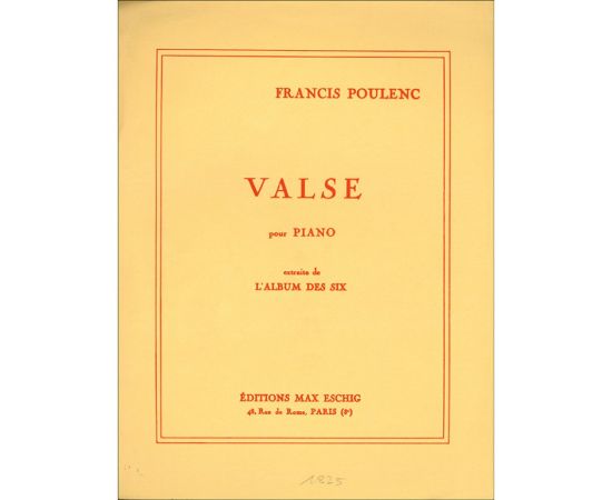 VALSE POUR PIANO - POULENC