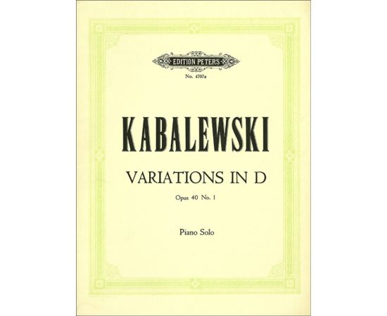 VARIATIONS IN D OP.40 N.1 - DMITRI KABALEWSKY