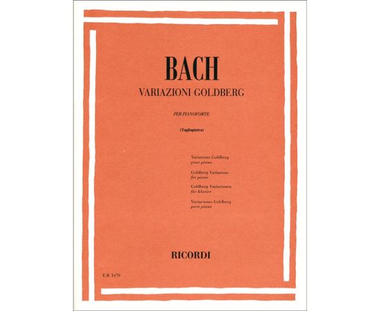 VARIAZIONI GOLDBERG PER PIANOFORTE - BACH