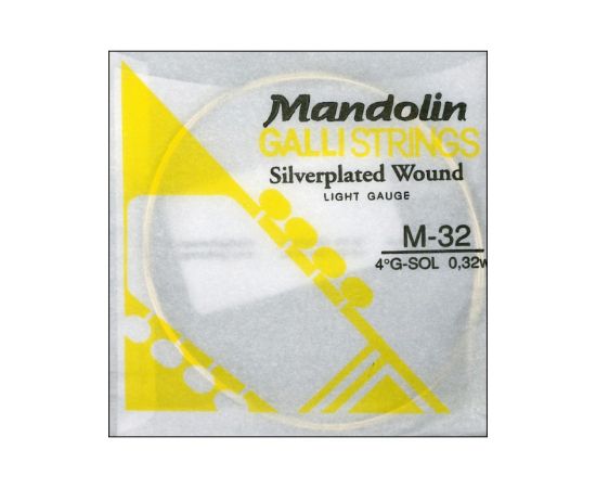 CORDA PER MANDOLINO GALLISTRINGS SILVERPLATED WOUND LIGTH GAUGE M-32 4?? G-SOL