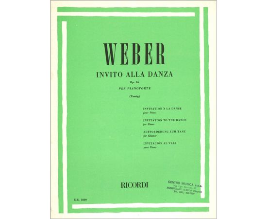 INVITO ALLA DANZA OP. 65 PER PIANOFORTE - WEBER