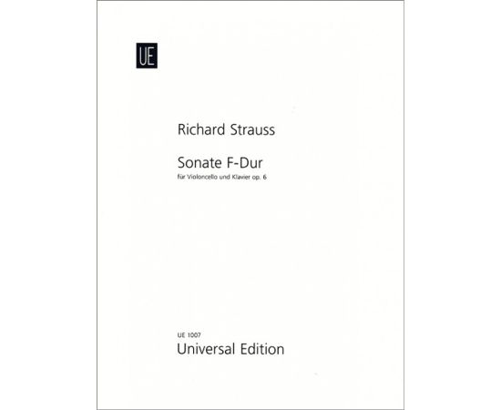 SONATE F-DUR FOR VIOLONCELLO AND PIANO OP. 6 - STRAUSS