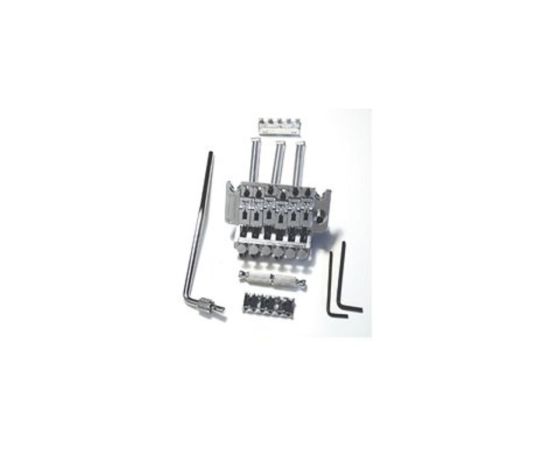 PONTE TREMOLO DOUBLE LOCKING PER CHITARRA ELETTRICA CROMATO TIPO FLOYD ROSE FRT-