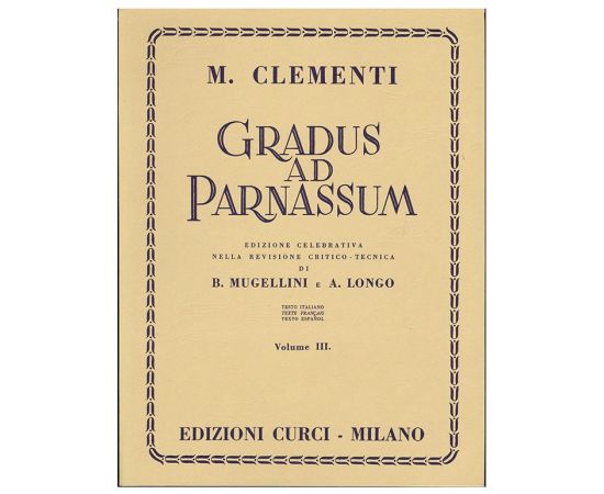 GRADUS AD PARNASSUM VOLUME III - CLEMENTI