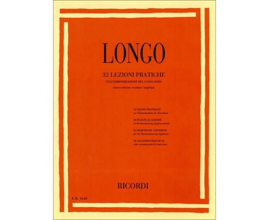 32 LEZIONI PRATICHE SULL'ARMONIZZAZIONE DEL CANTO DATO - ACHILLE LONGO