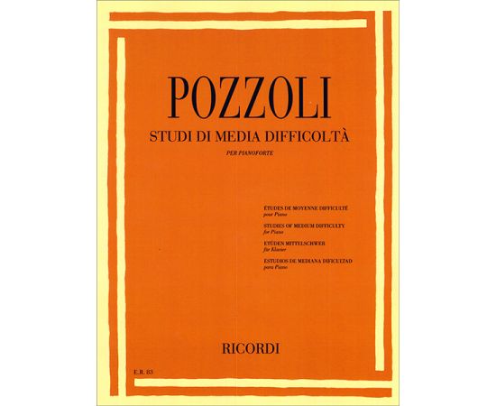 STUDI DI MEDIA DIFFICOLTA' PER PIANOFORTE POZZOLI