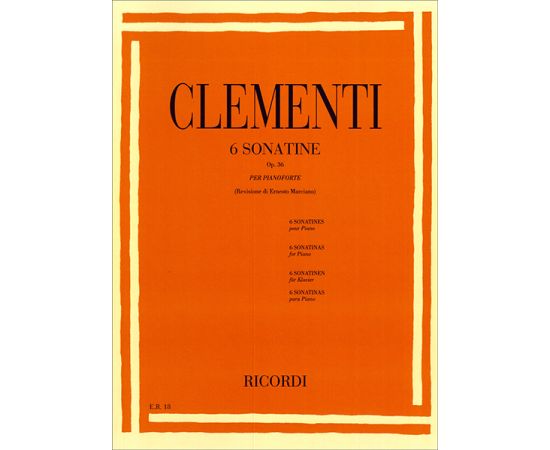 CLEMENTI 6 SONATINE OP. 36 PER PIANOFORTE