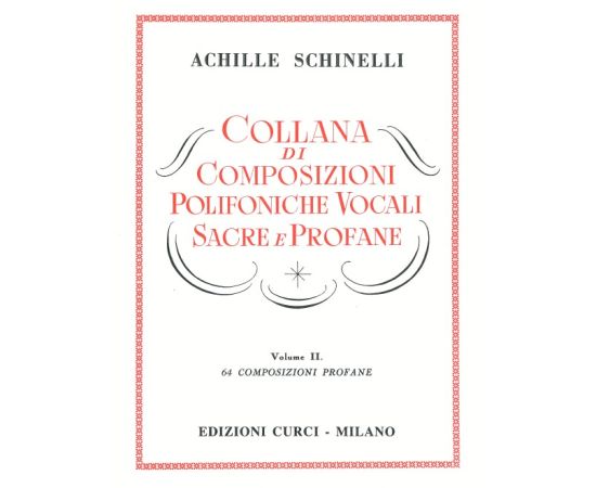 COLLANA DI COMPOSIZIONI POLIFONICHE VOCALI SACRE E PROFANE VOLUME II