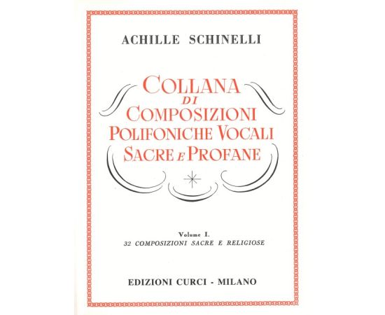 COLLANA DI COMPOSIZIONI POLIFONICHE VOCALI SACRE E PROFANE VOLUME I