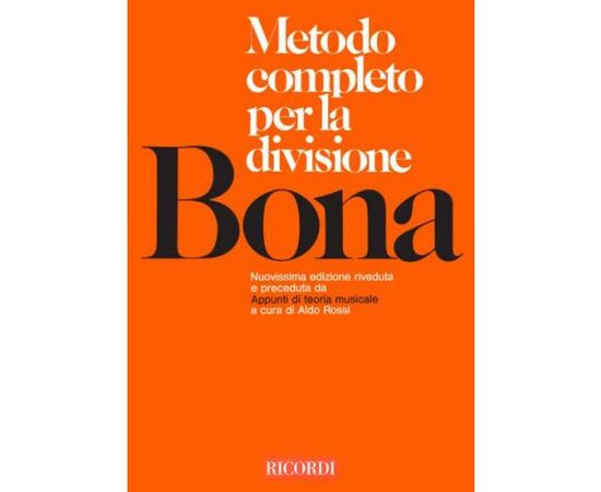 Bona-Metodo completo per la divisione