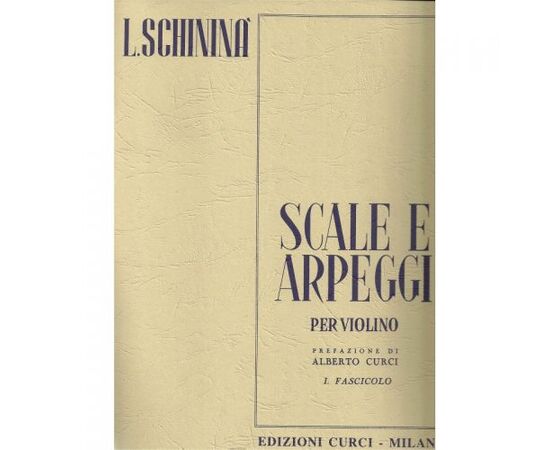 Scale e arpeggi per violino- Schininà fascicolo 1