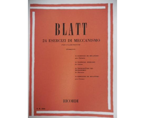 BLATT 24 ESERCIZI DI MECCANISMO CLARINETTO