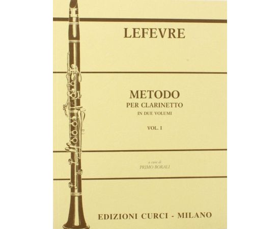 CURCI LEFEVRE METODO PER CLARINETTO VOL 1