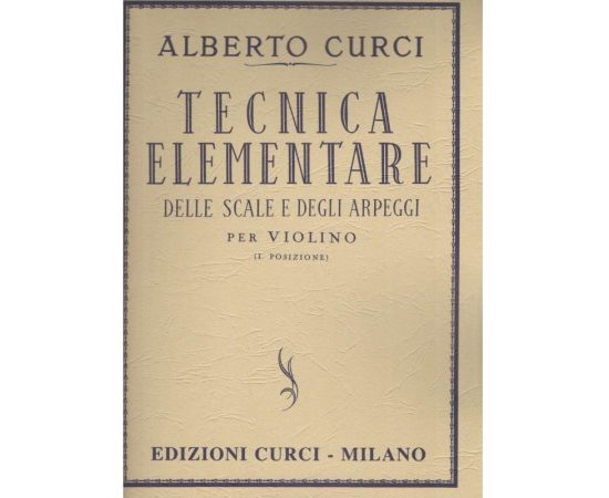 TECNICA ELEMENTARE PER VIOLINO I POSIZIONE