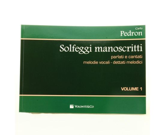 C. PEDRON SOLFEGGI MANOSCRITTI VOL. 1