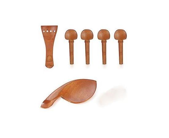 SET CORDIERA PIROLI E MENTONIERA IN LEGNO PER VIOLINO 4/4